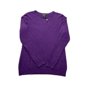 Carter Club Womens Cashmere Sweater Medium Purple Cozy Casual Soft